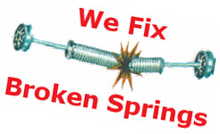 Repair broken garage door springs