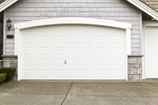 White panel garage door no window